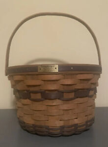 Longaberger JW Collection 1985 Apple Basket Signed By Ken Birkhimer