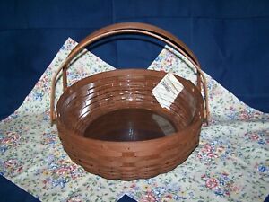 Longaberger Social Gathering Basket Rich Brown with Protector NEW