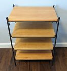 Longaberger Wrought Iron 4 Tier Side Table with 4 Warm Brown Shelves