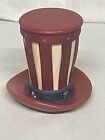 Rare Longaberger Collectors Club Mini Uncle Sam’s Hat Basket w/ Lid and base