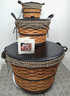 Longaberger Set 3 2005 Sm Med & Large Combo w/Lids Bushel Baskets Rare Video