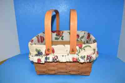 Longaberger Grandma Bonnie’s Cake Pie Basket Combo Carrier 1994 12”x12” Fruit Me