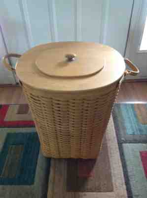 Longaberger 2004 X-Large Hamper w/ 2 Pc. Oval Lid, PC & Protector-EUC