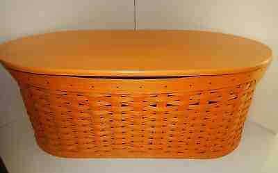 Longaberger 2001 Large WORKLOAD Basket with Woodcrafts Lid