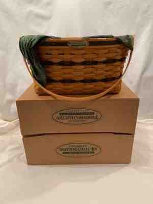 Longaberger 1995 Traditions Collection Family Basket with Liner, Protector & Box