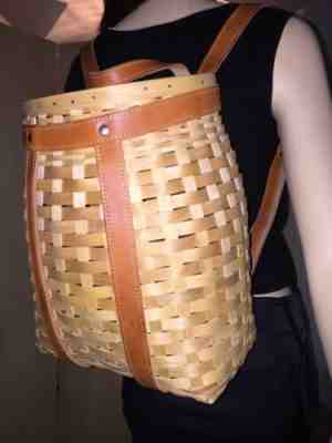 NWT LONGABERGER TourWithMe Large Collectable BACKPACK BASKET FreeProtector Lot:D