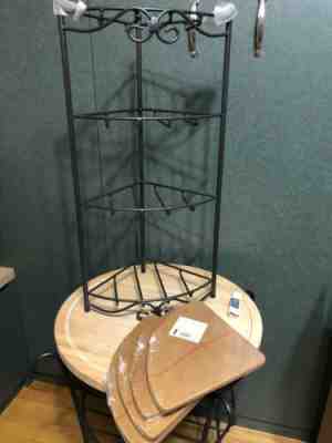 LONGABERGER WROUGHT IRON CORNER STAND  WITH 4 SHELVES - NEW IN BOX