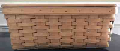 Longaberger Rectangle Storage Solutions Basket Combo Wood Lid, Dividers, Protect