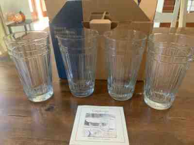 4 Longaberger Woven Traditions 17 Oz Tumblers Drinking Glasses NIB Beverageware