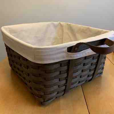 Longaberger Laundry Blanket Basket & Liner Large Handwoven in USA 2007 Wash Day