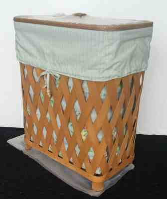 Lattice Weave Laundry Hamper Lid Protector Liner or Waste Basket Longaberger 