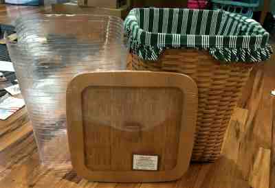 Longaberger Laundry Basket - Liner and Protector - 21.5x17x17