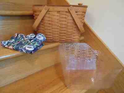 Longaberger Gourmet Picnic Basket Set Hostess 92 great cond *shipping included*