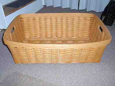 Whitewashed Large Rectangle Organizing Basket — Longaberger