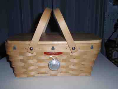 Longaberger 2005 Boyd's Basket Fest Set, Basket, Lid, Liner, Prot,Tie-On, NEW!!