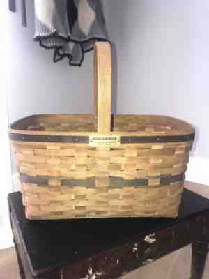 Longaberger JW Market Basket 1983 Signed By 4 Rare!