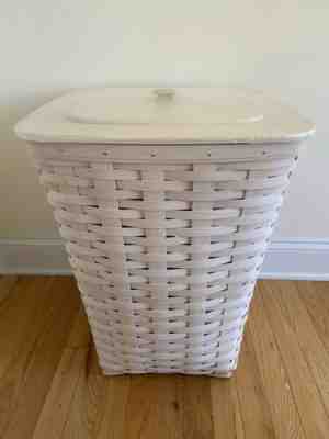 Whitewashed Large Rectangle Organizing Basket — Longaberger