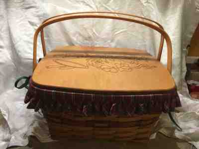 Longaberger 1993 Homecoming Christmas Holiday Hostess Basket Combo Lid Liner Pro
