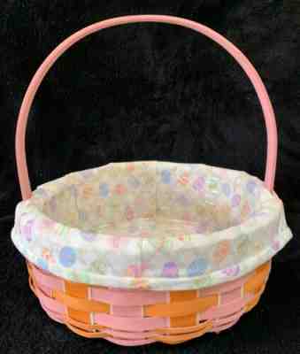 LONGABERGER 2016 Easter Pink & Orange Bubblegum Bauble Basket