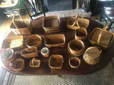 Lot Of 17 Longaberger Baskets various years.  Great condition. 