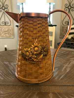 Longaberger outlet Copper and Woven Pitcher Basket