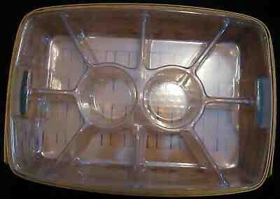 LONGABERGER 1997 EXTRA LARGE HOSTESS SERVING TRAY BASKET W/2 PRO MINT!