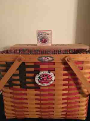 Longaberger 1998 Collectors  Club 25th Anniversary Flagazine Basket Set - NIB