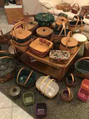 One Owner Longaberger Basket Lot, Over 120 Out Of Smoke Free Home