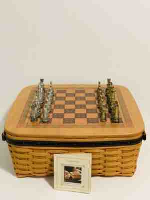 Longaberger 2001 Father's Day CHESS & CHECKER SET Combo W/ Complete Accessories