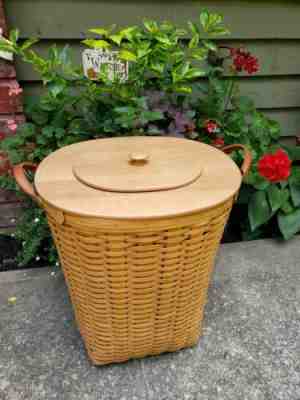 Longaberger Hostess Large Oval Hamper w/ 2PC Lid & Protector USA Made  EUC Rare 