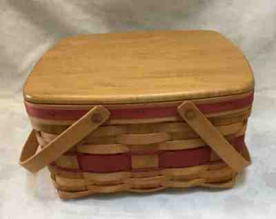 Rare Longaberger Cake Basket Made By Larry Longaberger Signed By 11 Family