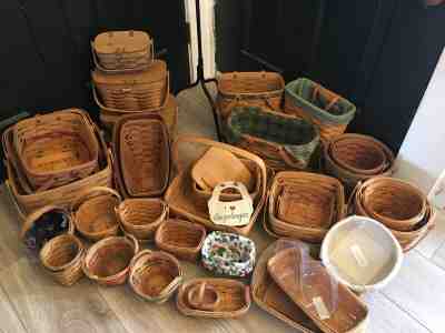 Mixed Lot LONGABERGER Baskets Protectors Liners Wrought Iron *LOCAL PICK-UP*
