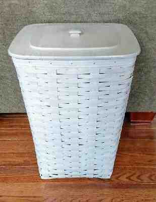 Longaberger Large Whitewashed Hamper 2 Piece Lid Protector NWT 2014 Rare White