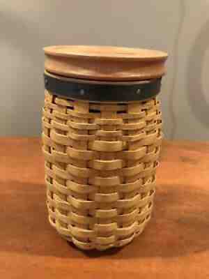 LONGABERGER BLUE RIBBON PRIDE SET Warm Brown BASKET, BANK LID & PROTECTOR '03