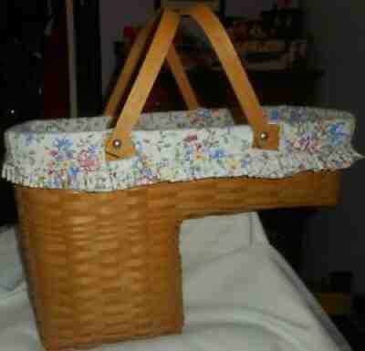 LONGABERGER 2005 STEP IT UP ODDS ENDS STAIR BASKET W LINER