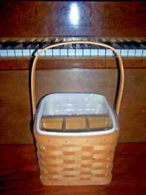 Longaberger Utensil Basket with Liner and Protector