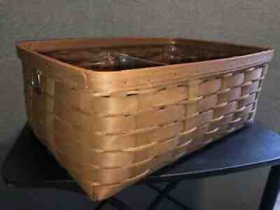 Terracotta Wide Weave Tall Rectangle Basket Set with Free Protector —  Longaberger