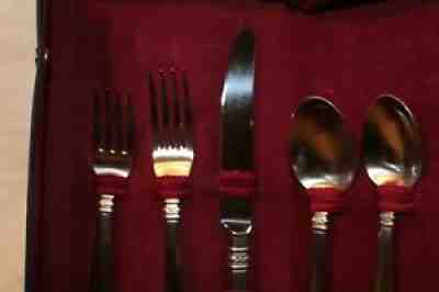 Longaberger complete sample Flatware set and case