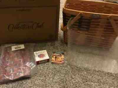 Longaberger Collectors Club 25th Anniversary Flag Magazine Basket Combo 1998