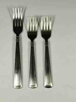 3 PCS LONGABERGER WOVEN TRADITIONS STAINLESS FLATWARE DINNER FORK, SALAD FORKS