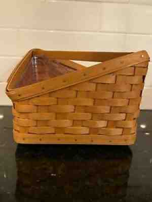 RARE Longaberger Spin Organizer With Divided Protector lazy susan Basket Retired