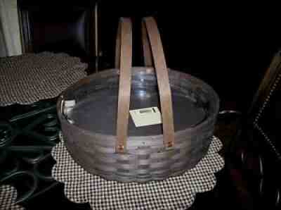 Longaberger Baker's Basket DEEP BROWN COMPLETE - Picnic, Potluck + BONUS - NEW