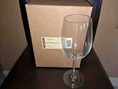 Longaberger RARE set of FOUR Red Wine Glasses in box MINT FREE SHIPPING!