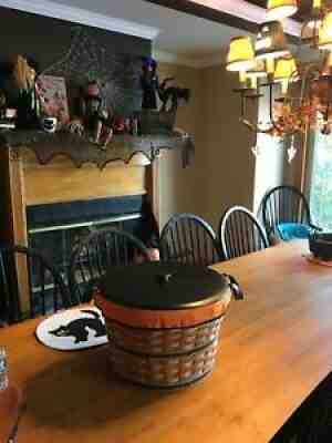 Longaberger large bushel basket With Halloween Liner.Â 