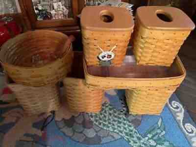 Longaberger lot of 7 baskets