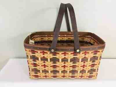 Longaberger 2012 Signature Plaid Large Market Basket New 16