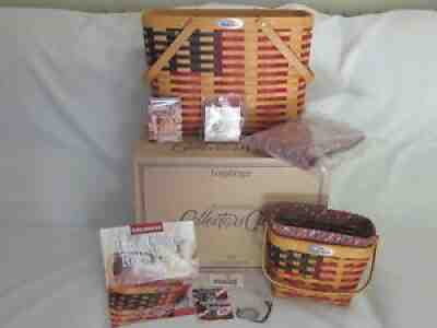 Longaberger 1998 25TH ANNIVERSARY & COLLECTORS CLUB FLAG MAGAZINE Basket Combos