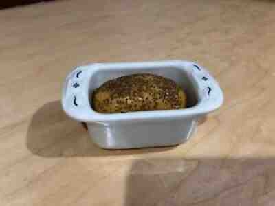 Longaberger Miniature Loaf Dish W/Bread Loaf, Mint