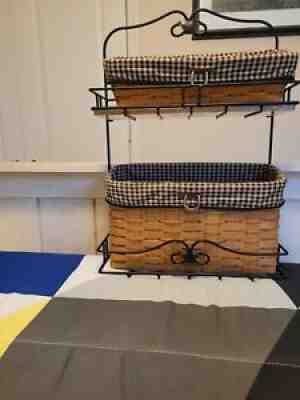 LONGABERGER 2010 Wrought Iron Foundry Collection File Basket set preowned