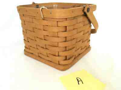 longaberger Utensil Basket Warm Brown Protector Wood Divide New Silverware Tag A